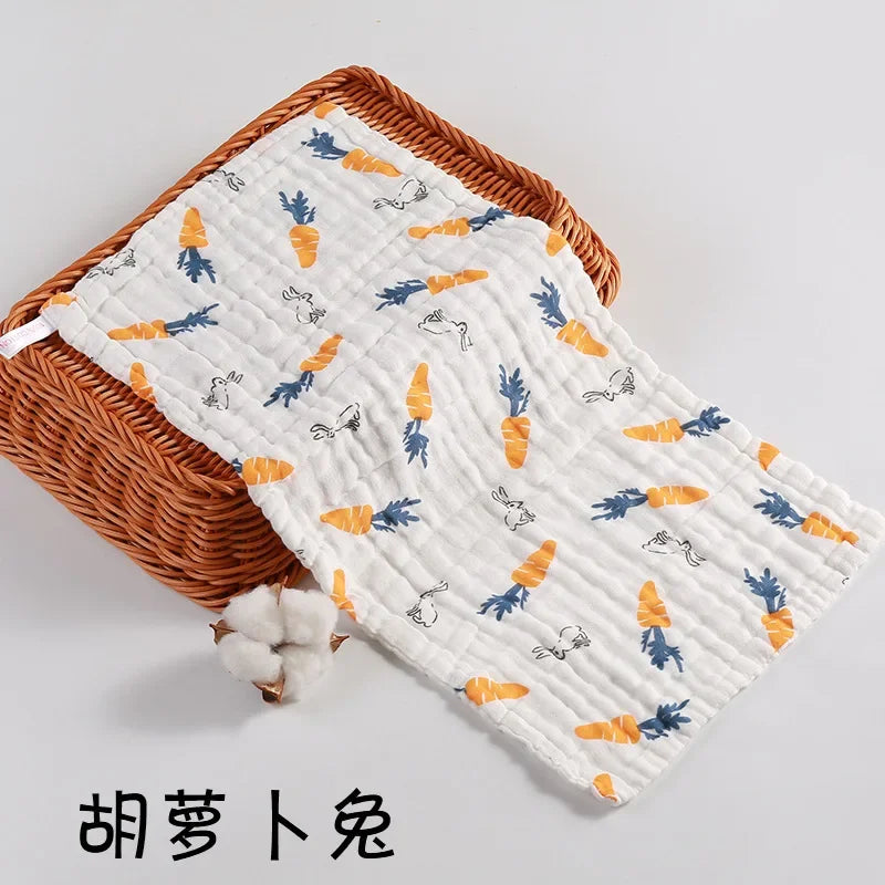 Baby Saliva Towel, 6-layer Gauze Square Towel, Pure Cotton Baby Handkerchief, Newborn Bath Towel, Facial Towel burp cloth