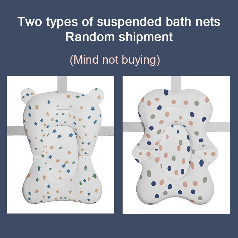 Cartoon Newborn Foldable Bathtub With Extended Anti Slip Design, Double Sided Storage Slot,Baby Bathroom Supplies Infant Bathtub