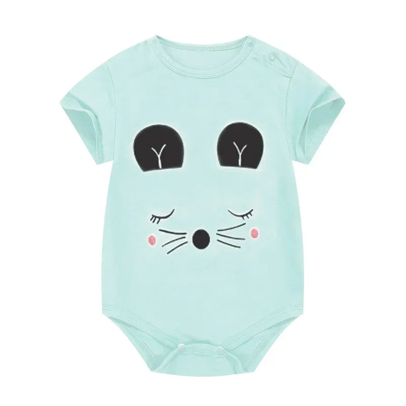 New Summer Boys Clothes Baby Girls Rompers Newborn Cartoon Spider Man Mickey Cotton Short Sleeve Jumpsuit Kids Toddler Outfits
