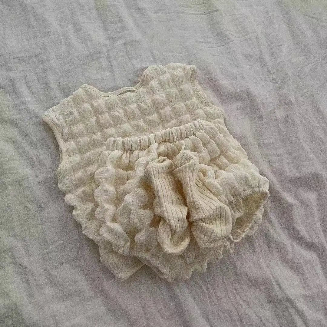 Summer Baby Sleeveless Vest + Shorts 2pcs Suit Princess Outfits