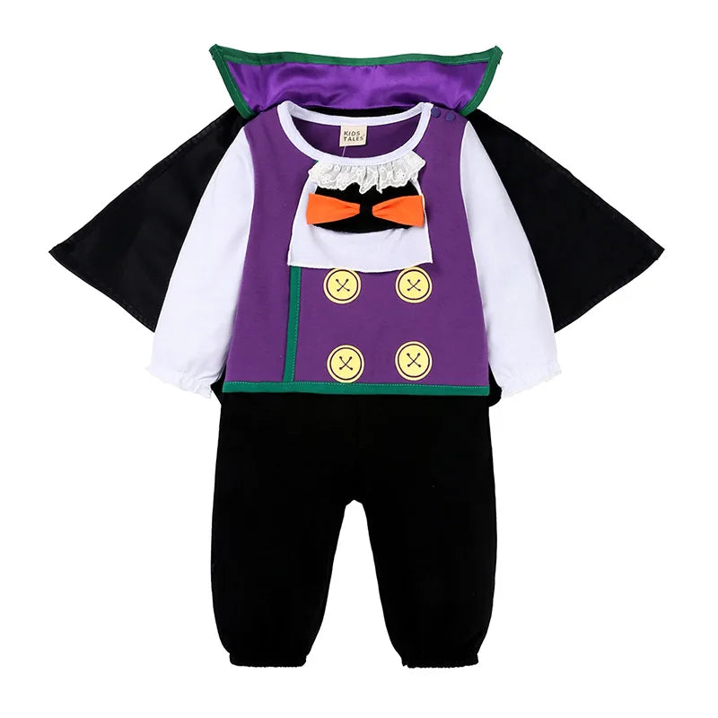 Vampire Halloween Costume for Baby  Jumpsuit with Cape 6M 12M 24M