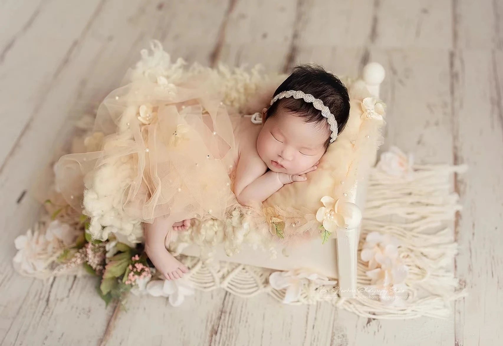 Newborn Photography Props Floral Preal Wrap Mesh Backdrop Photography Blanket Props Fotografia  Studio Shoots