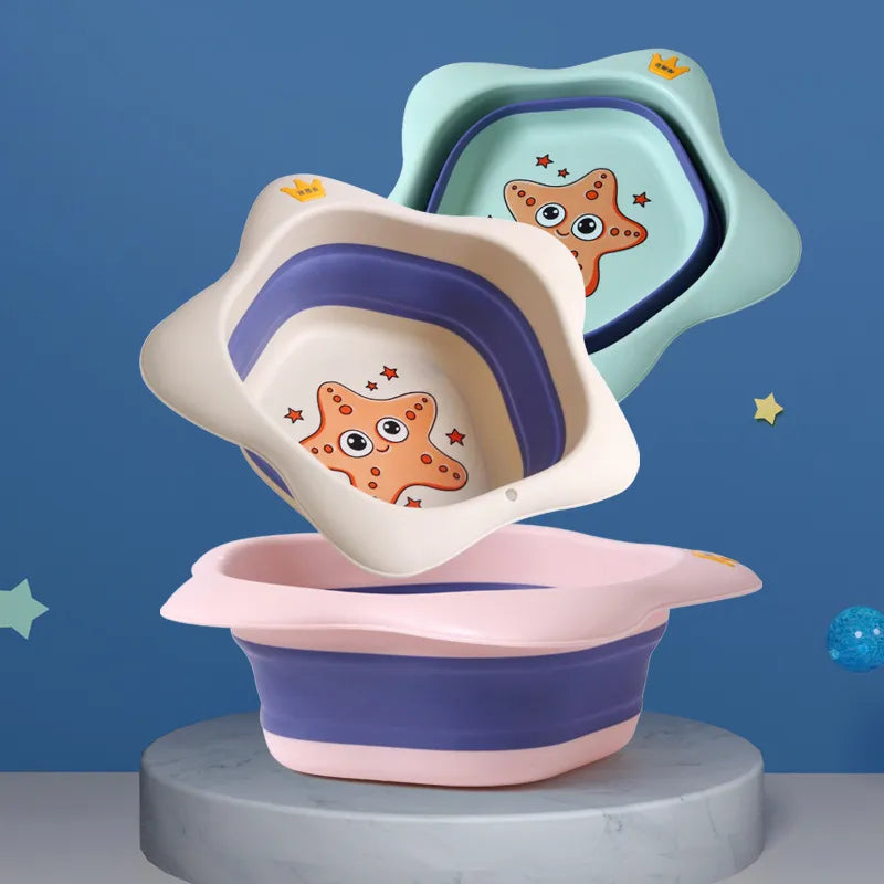 Foldable Baby Bath Tub Washbasin Thickened