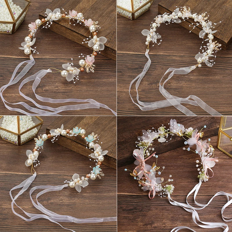 Baby Girls Princess Pink  Flower Headdress