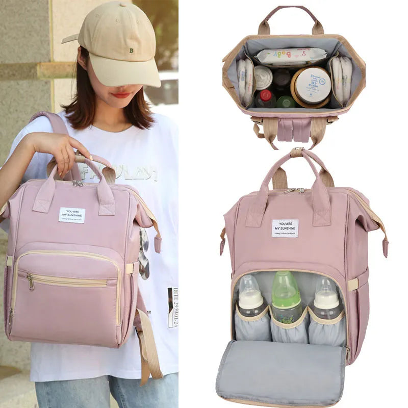New Waterproof Maternity Bags Baby Mummy Diaper Bags Printed Nappy Bag Mom Backpack For Stroller Nursing Baby Care #Y