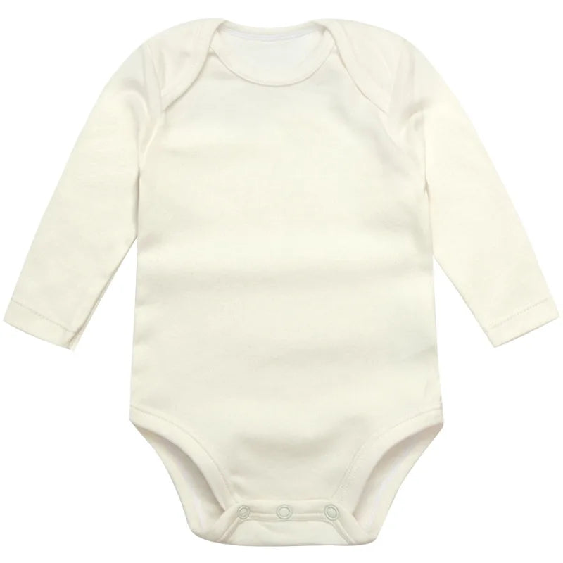 Baby Long Sleeve Bodysuits Newborn 100% Organice Cotton