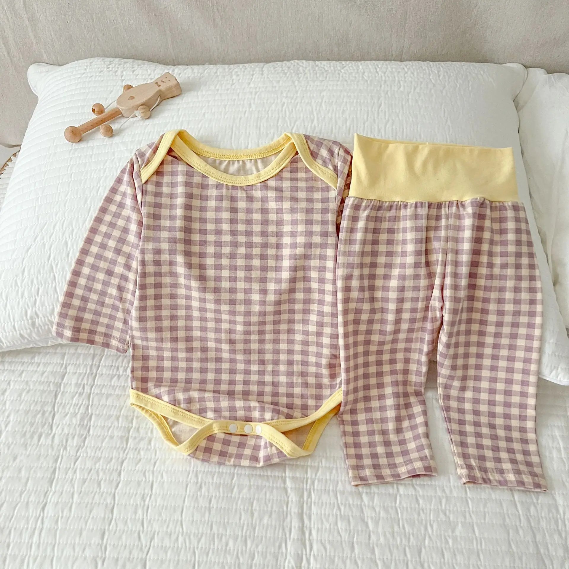 Long Sleeve Bodysuit Toddler Leggings 2pcs Set Cotton Outfits