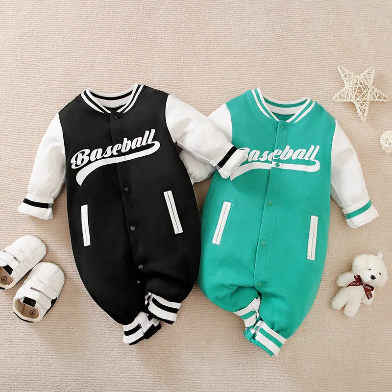 Baby Boy Clothes Baseball Team Jumpsuit Infant