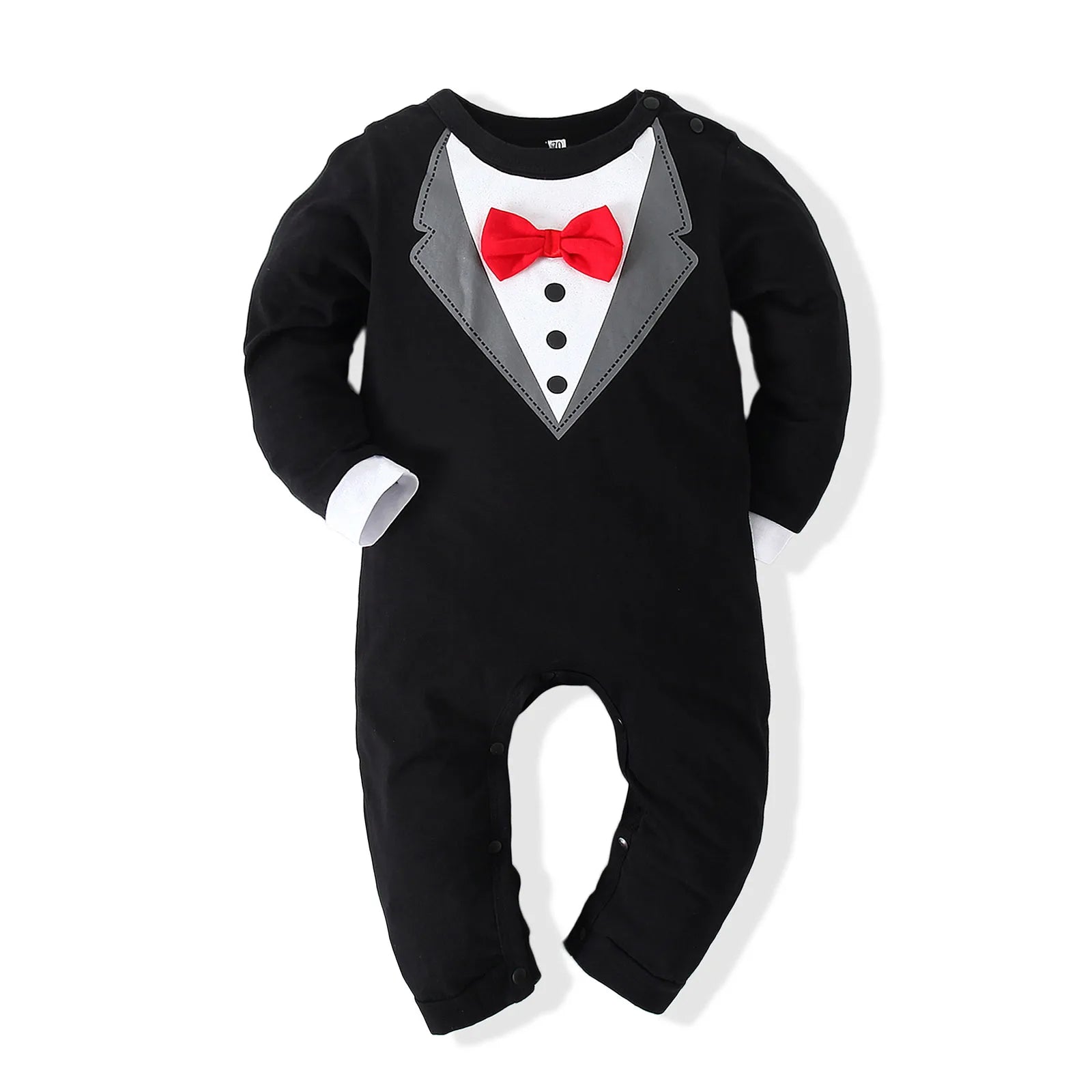 Baby boy Clothes Cotton Soft Long Rompers White/ Black