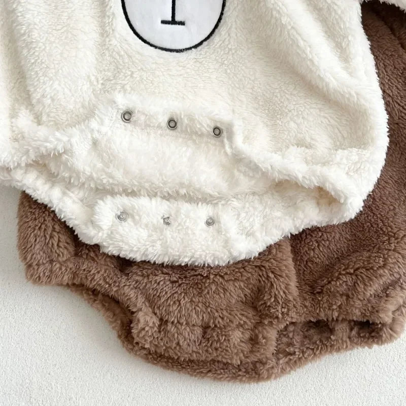 Winter Baby Girls Boys Bear Romper Comfortable Newborn  Hooded Cosplay Costume for Toddler Boys 1 to 3 Years Baby Outfits