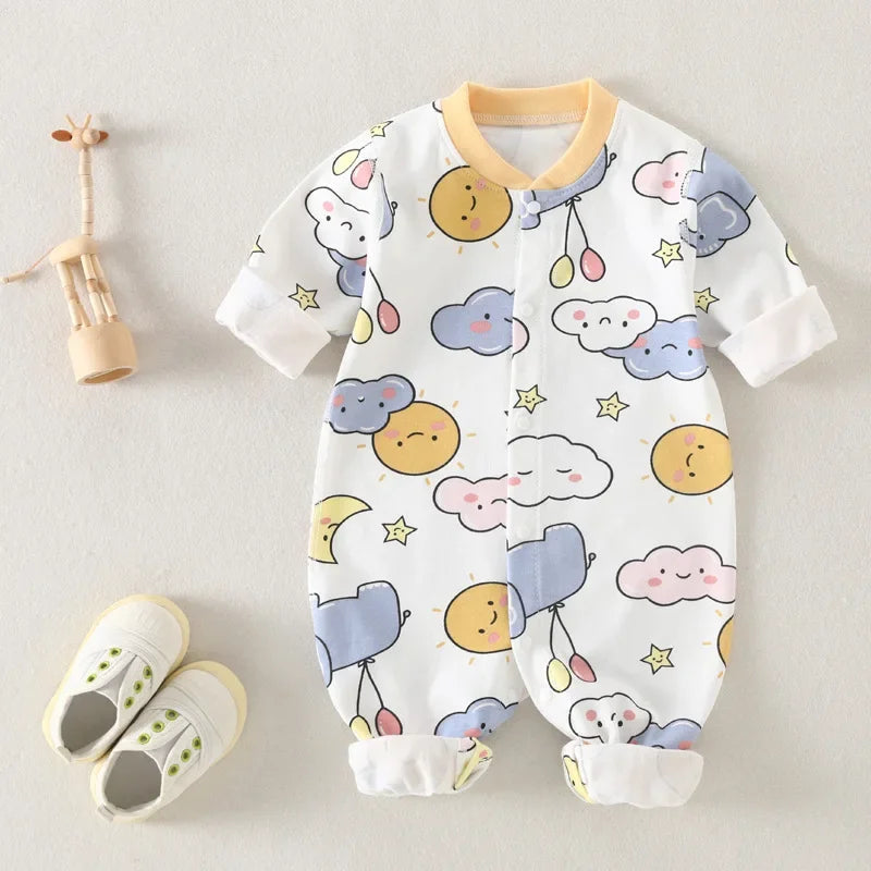 Baby Cotton Print Infant Comfort One Piece Jumpsuit
