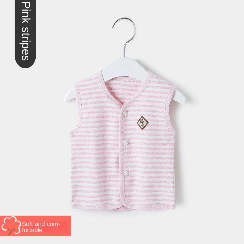 Baby Vest Spring and Autumn Thin Cotton Girls' Clothes