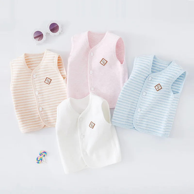 Baby Vest Spring and Autumn Thin Cotton Girls' Clothes