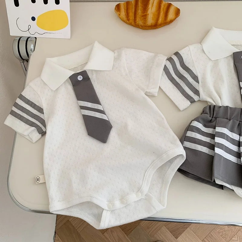Cute Newborn Baby Girl Bowtie Cotton Bodysuits