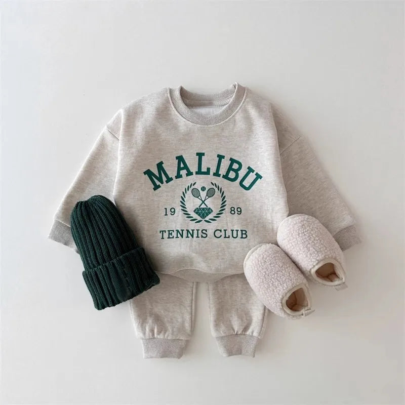 Tops + Leggings 2 Pieces Suit Fleece Clothing Set