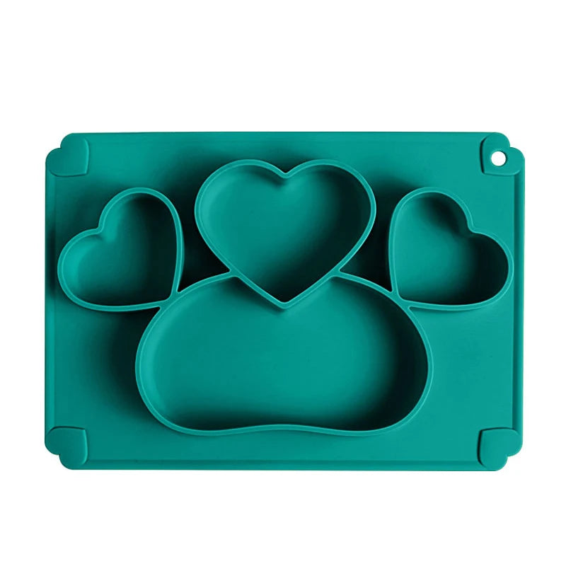 Baby Dinosaur Silicone Tableware Learning Spoon Fork Set Kids Anti-slip Feeding Training Utensils  Food Grade Silicone Dishes