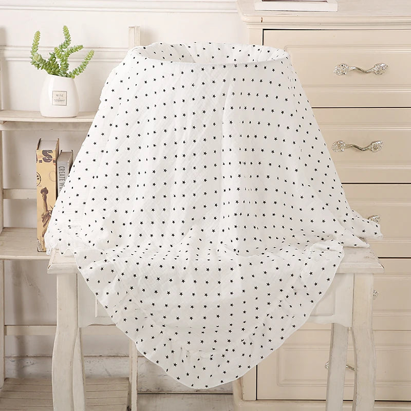 Bear Print Muslin Baby Cotton Blanket