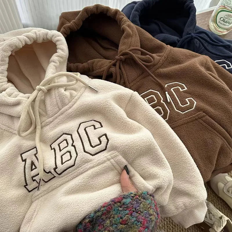 Boy Baby Fleece Thick Tracksuit Sets Tops+Pants