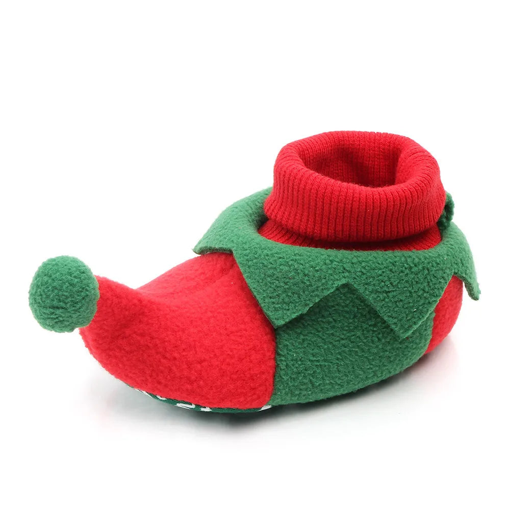 Baby Shoes Girls Winter Ankle Boots Christmas Party Loafer Newborn Gift Warm Snow Booty Toddler Walker Baby Boy Slipper Moccasin