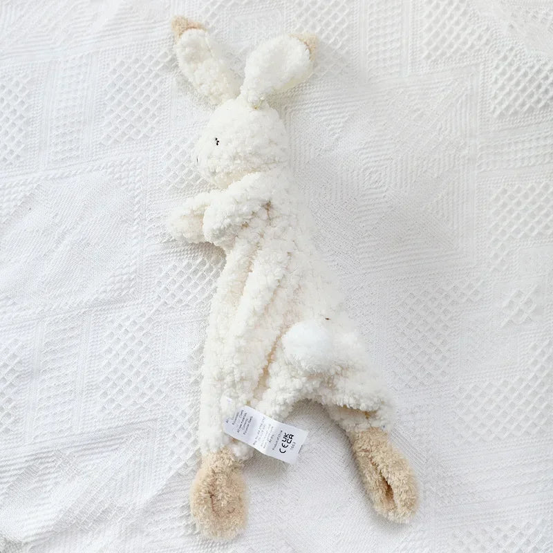 Cute Bunny Security Blanket for Baby Lovely Stuffed Animal Toys Soft Rabbit Blankie for Newborn Baby coaxing artifact