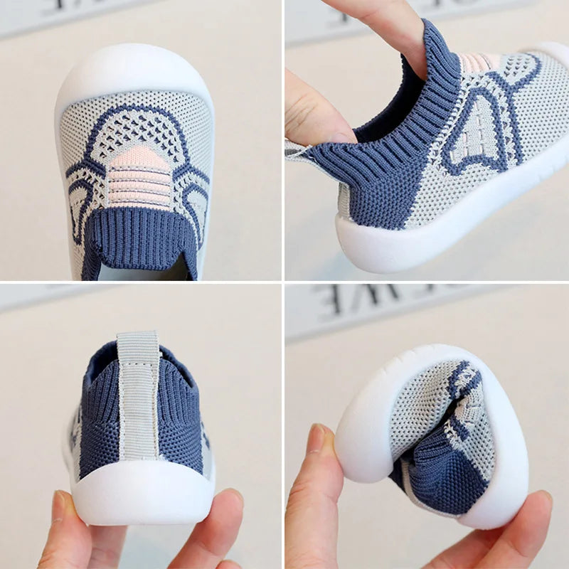 Baby Flat Toddler Shoes First Non-slip Cute Cotton Shoes