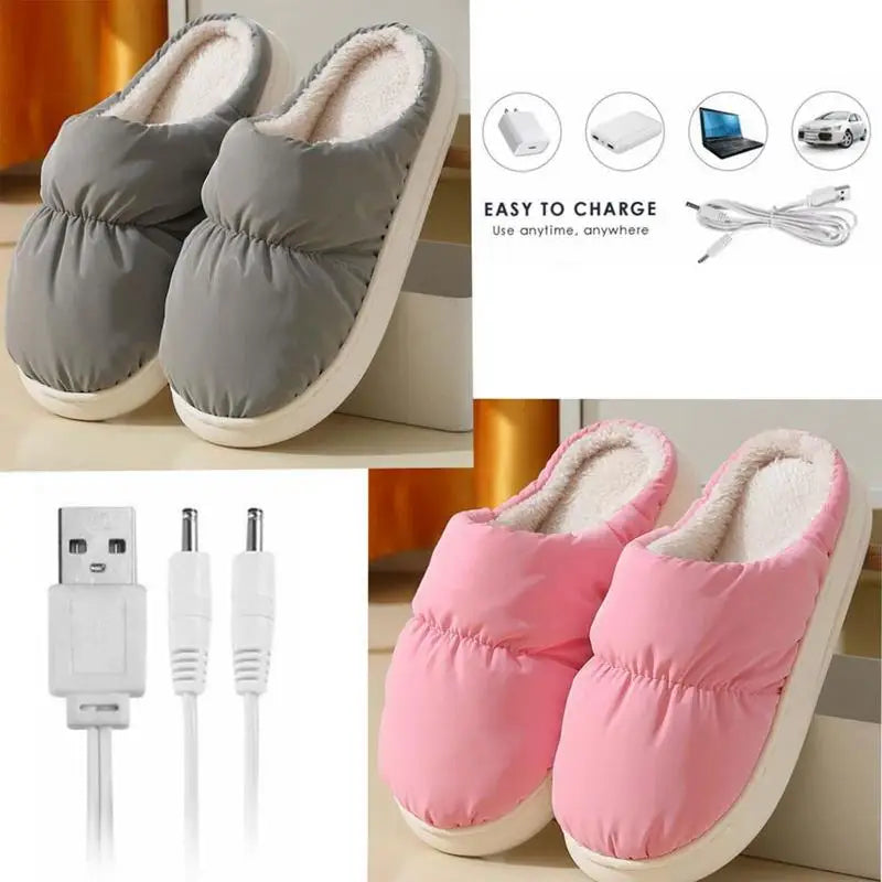Heated Slippers Electric Heating Slippers USB Foot Warmer Boots Heated Slipper Boot For Men And Women Winter Gifts Christmas