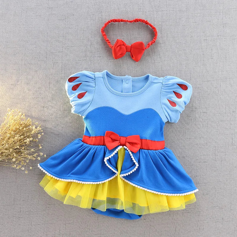 Newborn Baby 2PCS Clothes+Headgear Snow White Mermaid Costumes
