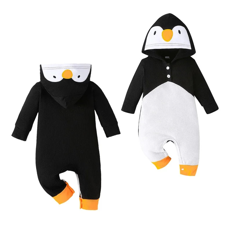 Toddler Baby Girls Boys Penguin Shape Jumpsuit