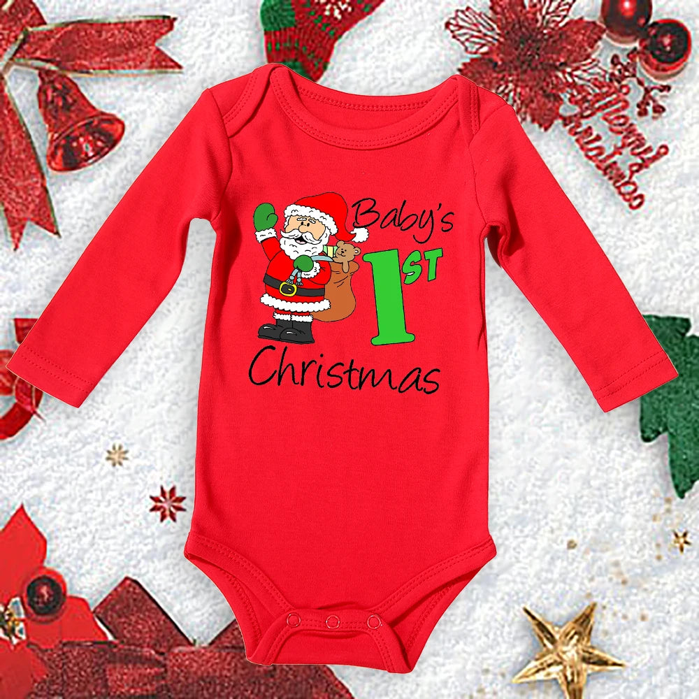 My First Christmas New Born Baby Bodysuits