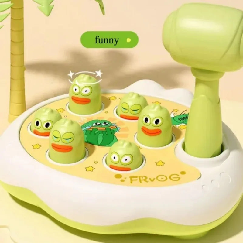 Duck Frog Pig Baby Toy Montessori Learning Game Educational Puzzle Gift for 12 24 Months Toddler Boy/Girl with Hammer