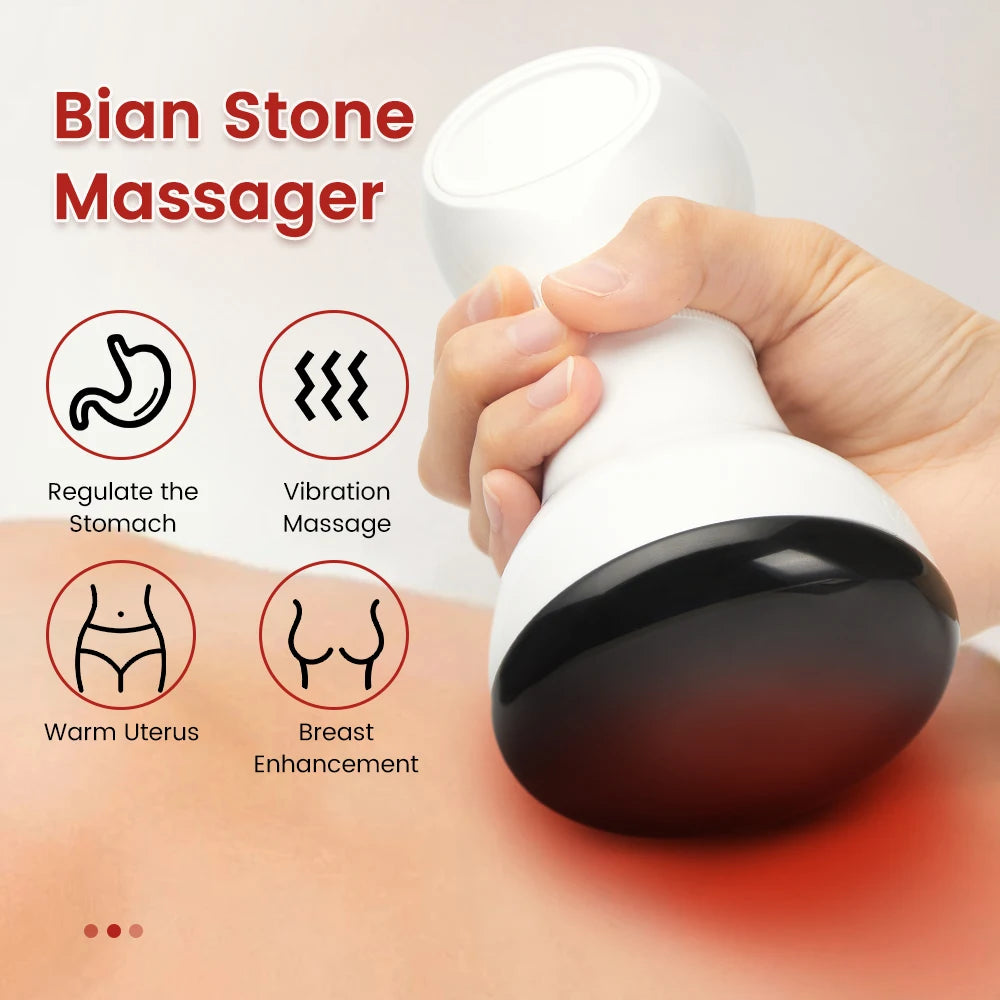 Hot Stone Electric Hot Compress Heating Vibration For Body Spa