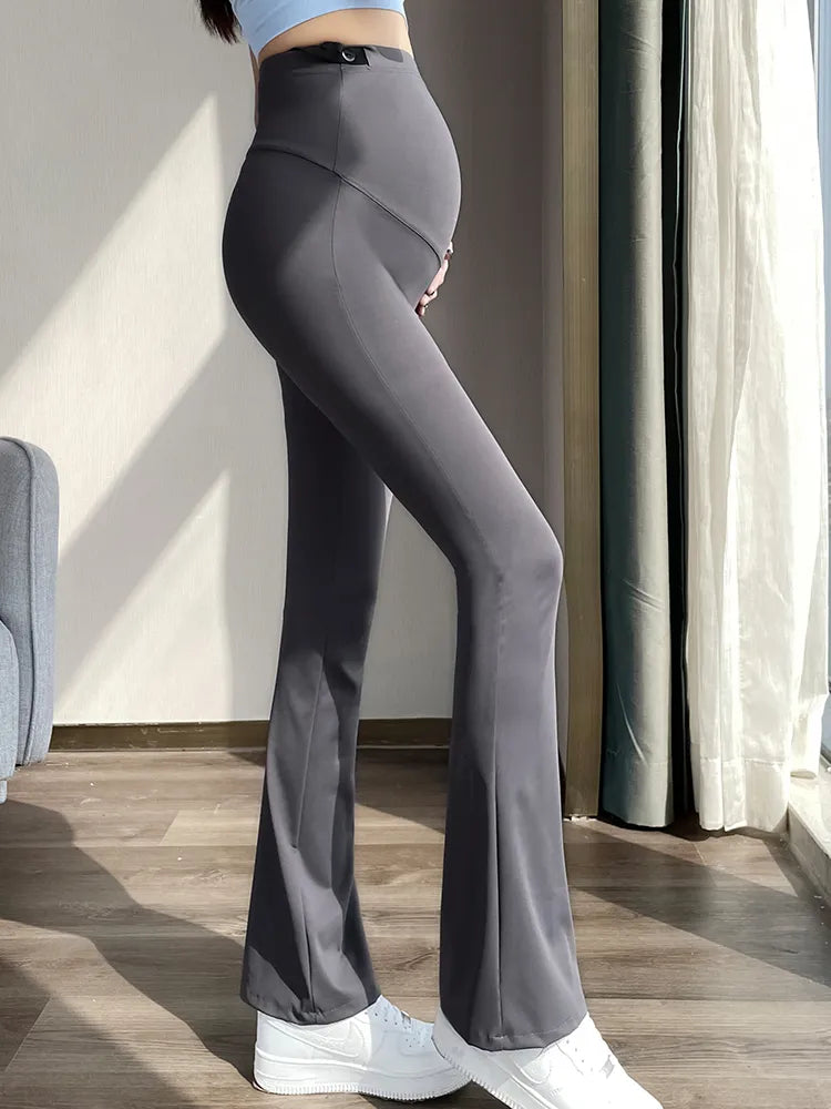 Women Yoga Flared High-waisted Trousers Pregnancy Clothes