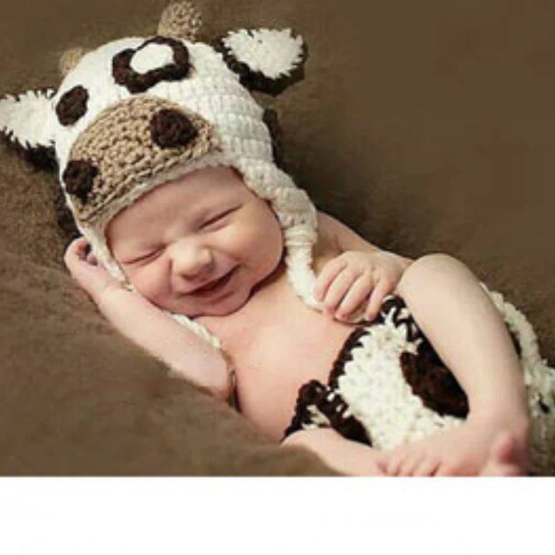 Cute Milk Cow Animal Baby Photography Clothing S
