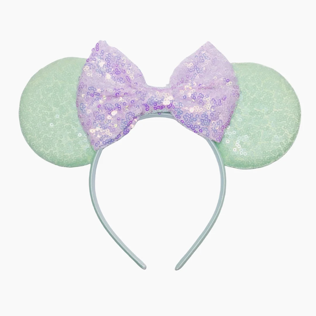 Classic Mouse Ears Headband Glitter Bow Party Accessories