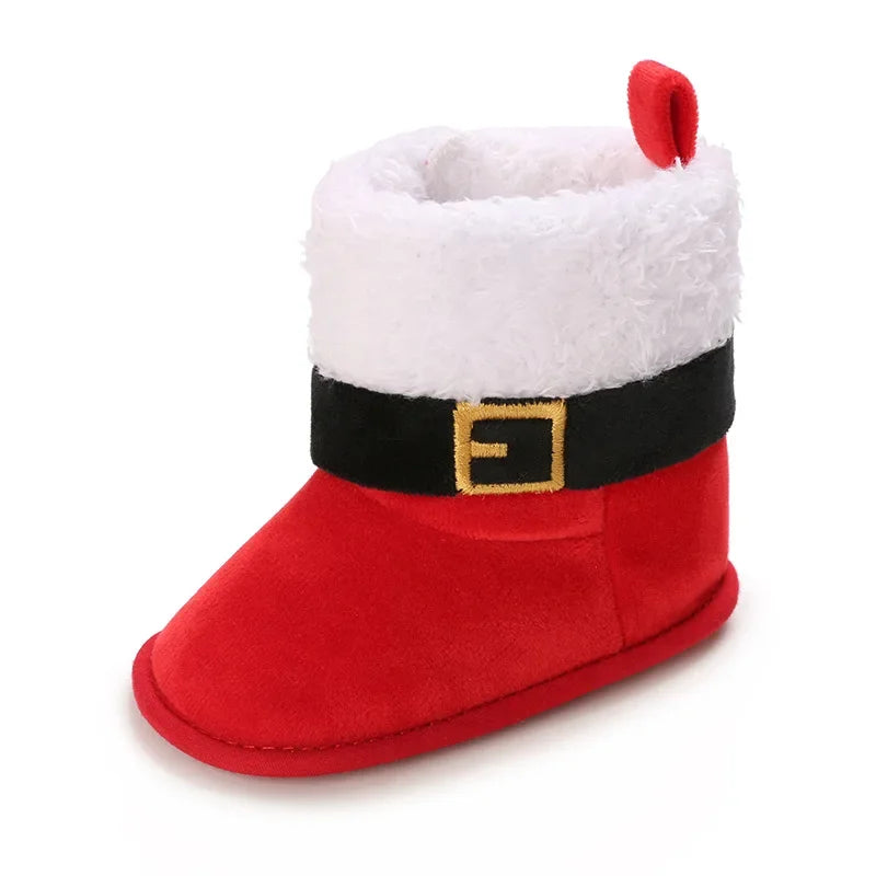 Baby Christmas Cotton Boots Soft Soled Warm Snow Boots