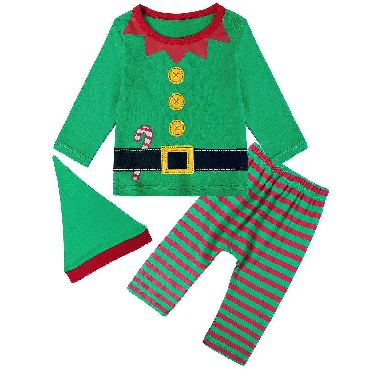 Baby Christmas Clothes Set Newborn Xmas Elf Infant Costume