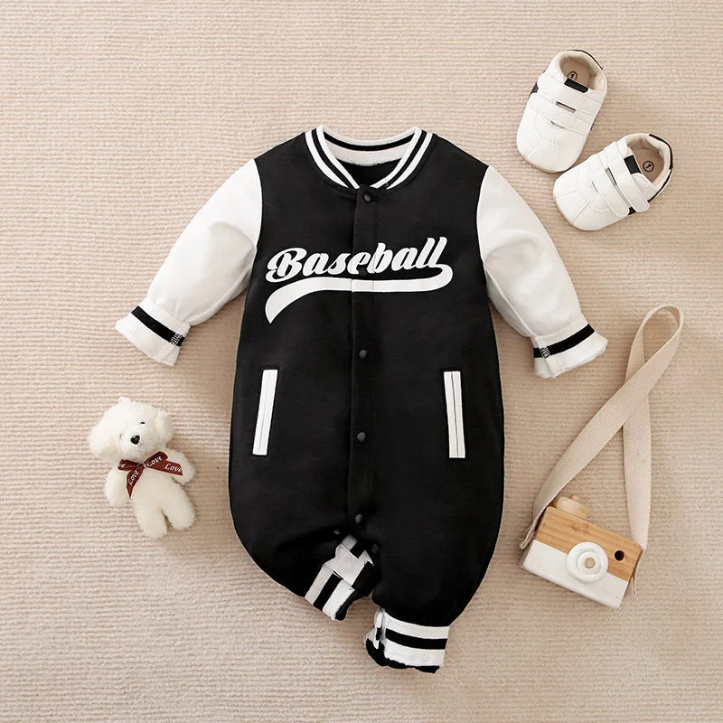 Baby Boy Clothes Baseball Team Jumpsuit Infant