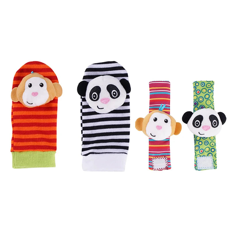 Baby Hand Rattles Wrist Newborn Soft Sensory Toys