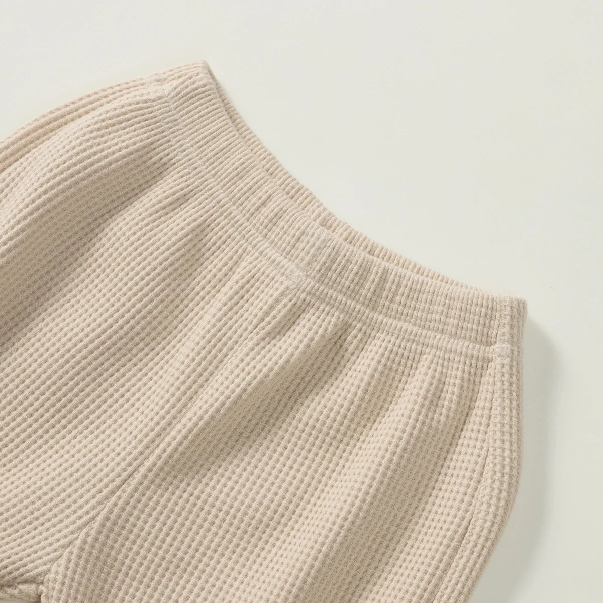 New Baby Waffle Sweatshirt Tops+Pants Suit Tracksuit