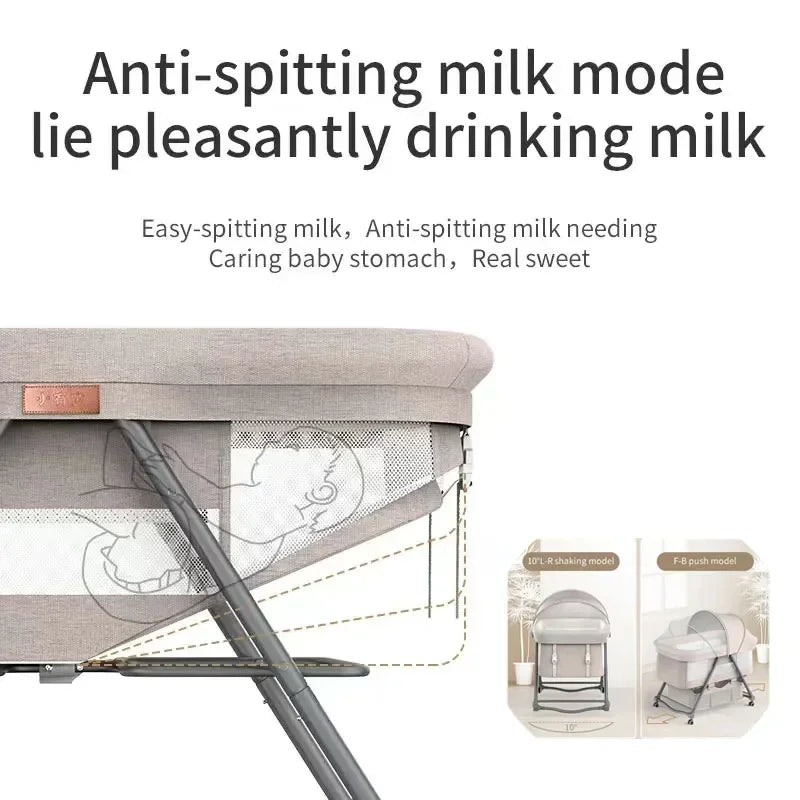 Portable Bed Guard Baby Bedside Crib Aluminum Alloy Folding Bed Portable Cradle for Baby Bed Mobile Baby Things Cribs
