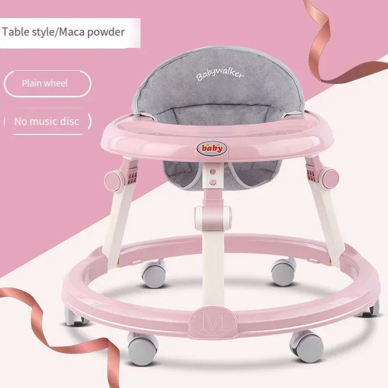 Baby Walker Anti-O-leg Multi-functional Anti-rollover Folding Trolley Boys Girls Can Sit Push 6-18 Months Baby To Learn To Drive