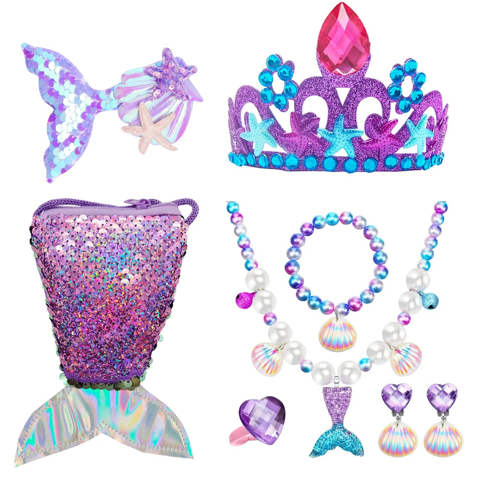 DISNEY Little Mermaid Ariel Charm Princess Dress Cosplay Costumes