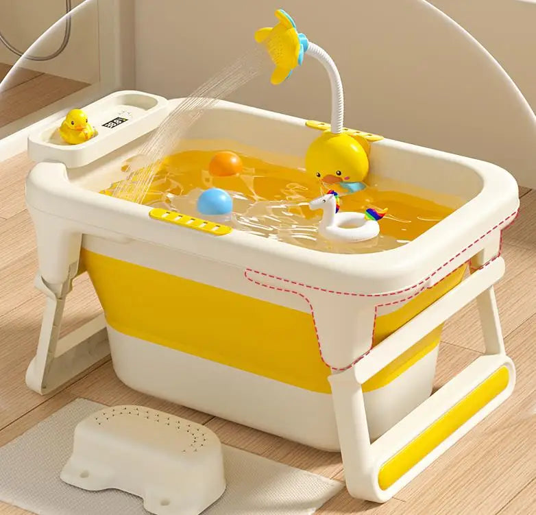 Sitting and lying baby bathtub, newborn baby supplies, children's bathtub, newborn bathtub, large bathtub combination