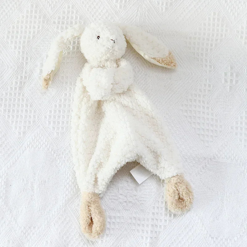 Cute Bunny Security Blanket for Baby Lovely Stuffed Animal Toys Soft Rabbit Blankie for Newborn Baby coaxing artifact