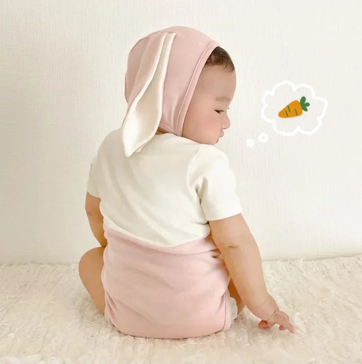 Newborn Clothes Baby Cute Bodysuit with Hat Summer Clothes