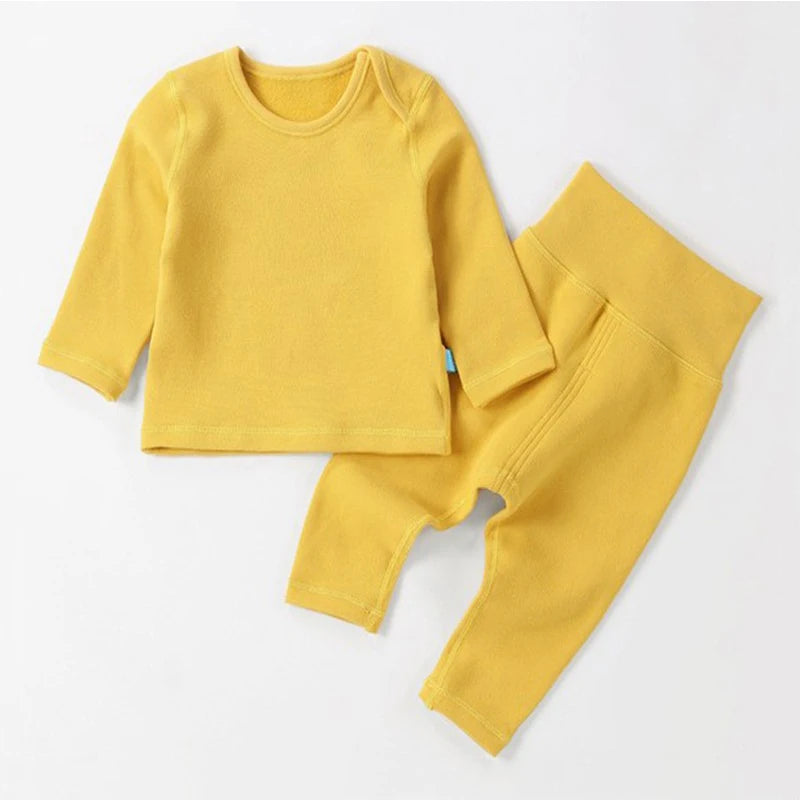 Winter 0-3 Years Baby 2-piece Set Cotton Thermal Underwear