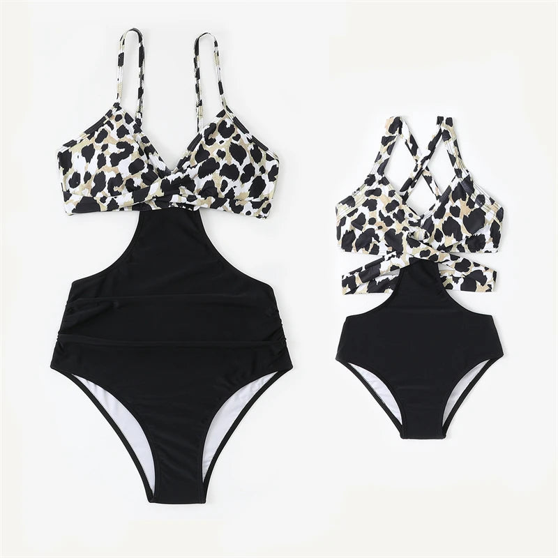 Leopard Family Matching Swimsuits One-Piece