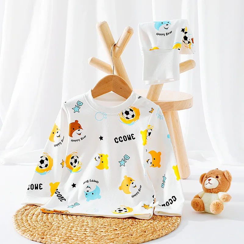 Cotton Underwear Set Infant Toddler Boy Girl Cartoon Printed 2 Pieces