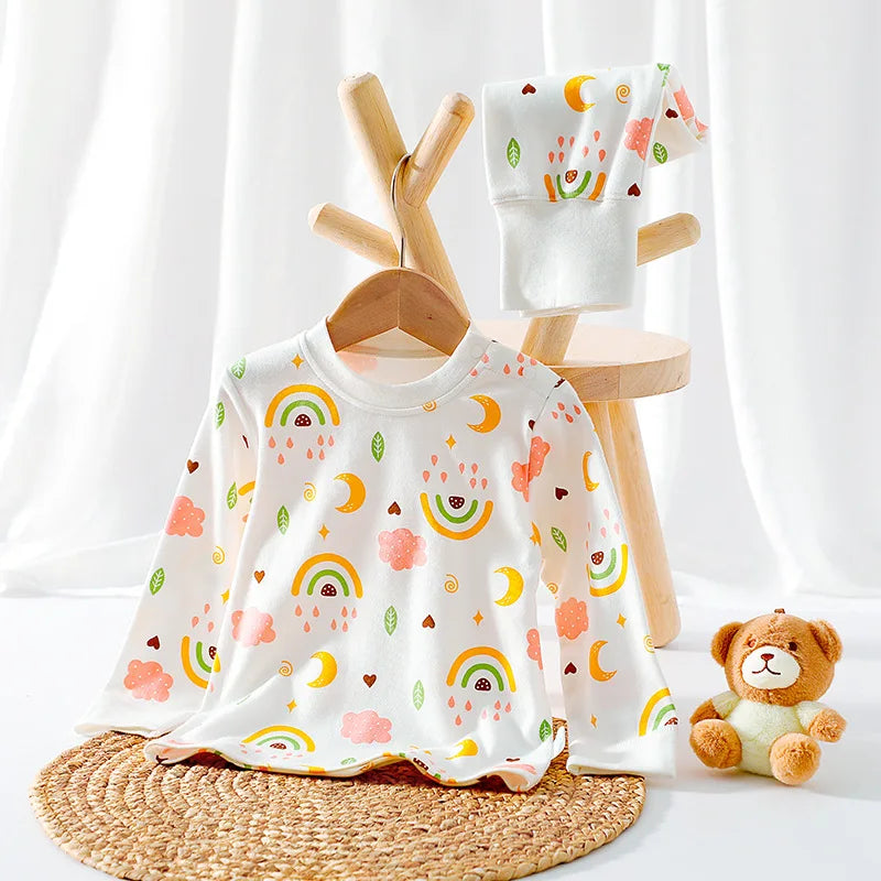 Cotton Underwear Set Infant Toddler Boy Girl Cartoon Printed 2 Pieces