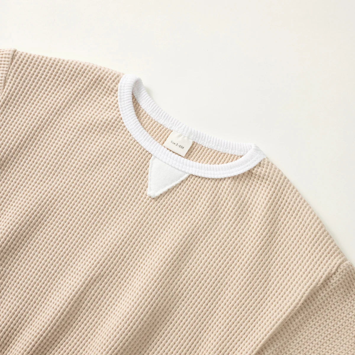 New Baby Waffle Sweatshirt Tops+Pants Suit Tracksuit